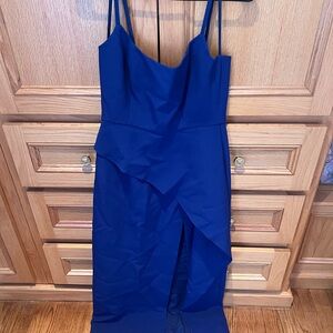 BCBGMaxAzria Royal Blue Asymmetrical Dress